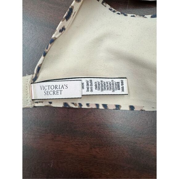 Victoria’s Secret Leopard Print Incredible by Victoria’s Secret Lined Demi 36B - Picture 5 of 7